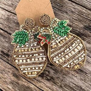 Handcrafted Beaded Ornament Earrings